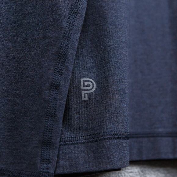 PUBLIC REC Pima Cotton Crew Neck Go To Henley Long Sleeve Gray Logo Mens Sz M - Picture 7 of 9
